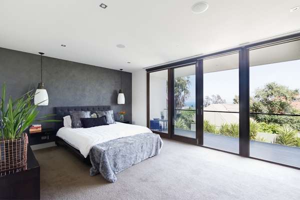 black and white bedroom light